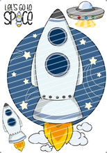 Lade das Bild in den Galerie-Viewer, Bügelbild - Rakete Set