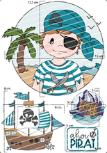 Lade das Bild in den Galerie-Viewer, Bügelbild - Piratenjunge Set