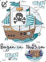 Lade das Bild in den Galerie-Viewer, Bügelbild - Piratenschiff Set