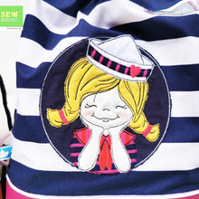 Lade das Bild in den Galerie-Viewer, Ahoi Matrose Mädchen - STICK Kombipaket