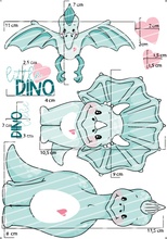 Lade das Bild in den Galerie-Viewer, Bügelbild - little Dino Set mint
