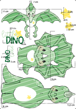 Lade das Bild in den Galerie-Viewer, Bügelbild - little Dino Set grün
