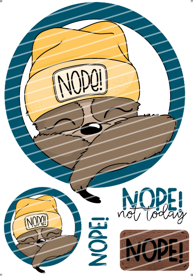 Bügelbild - Nope Pauli