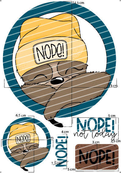 Bügelbild - Nope Pauli