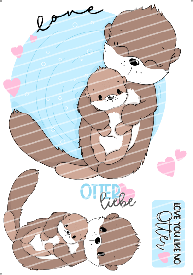 Bügelbild - Otterliebe