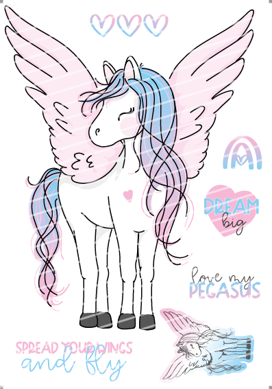 Bügelbild - Pegasus