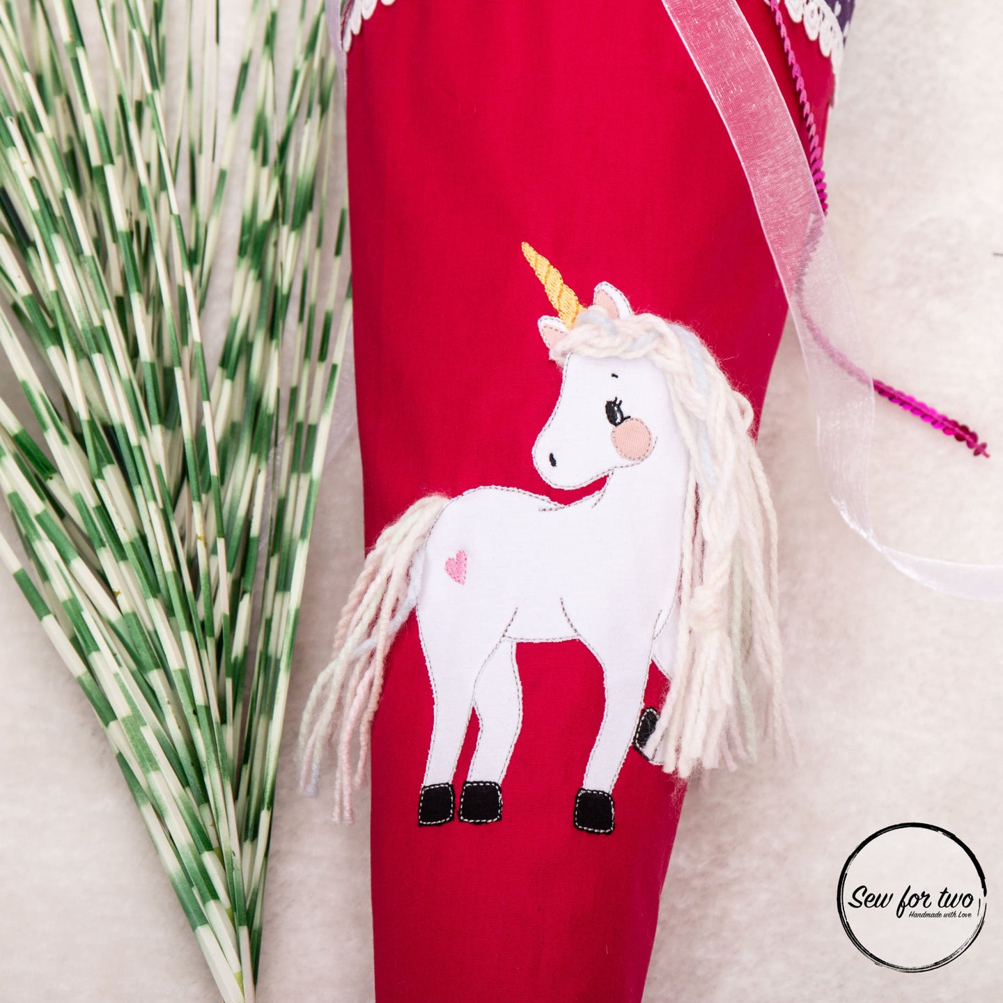 3D Einhorn und Pferd - STICK 13x18